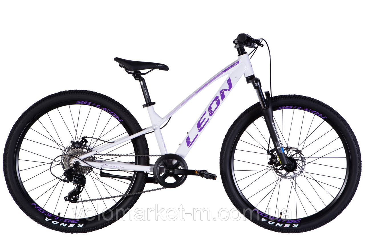Велосипед AL 26" Leon SUPER JUNIOR DD CS рама-13" білий з бузковим 2025, фото 1