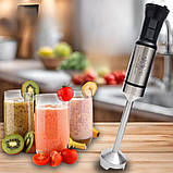 Блендер занурювальний з насадками 4в1 кухонний HM-8026 Hoffmans Electronics Ручний подрібнювач для дому 1000W, фото 8