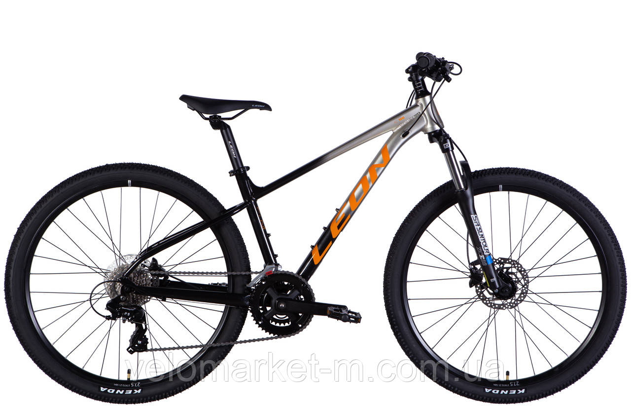 Велосипед AL 27,5" Leon XC 100 HDD рама-16" срiблястий з чорним 2025