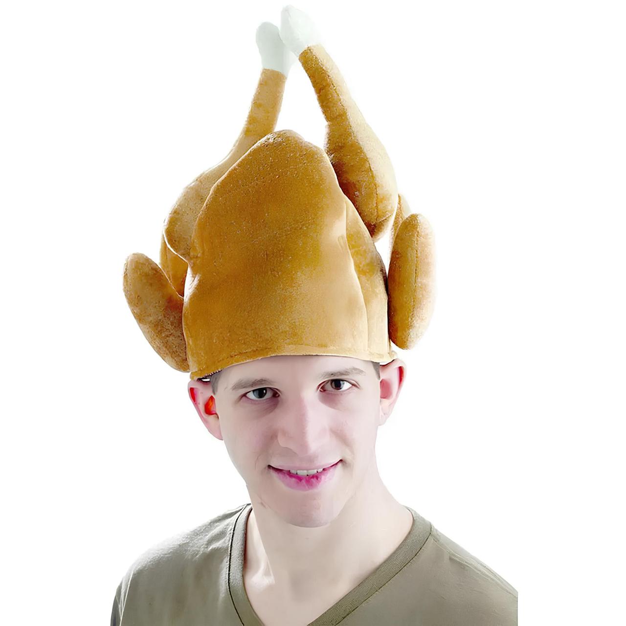 Шапка Індичка Chicken Hat — весела плюшева шапка у вигляді індички для вечірок, фотосесій та косплею