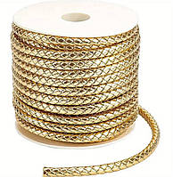 Шнур кожзам для біжутерії  7 мм(колір золото)