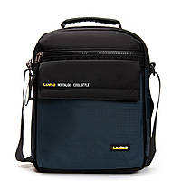 Стильна чоловіча сумка поліестер синій Арт.4117 blue Lanpad (54)