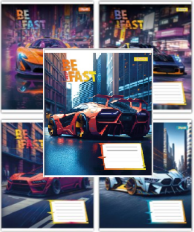 Зошит 24аркуша, клітинка 1Вересня "Be Fast" 768009, фото 1