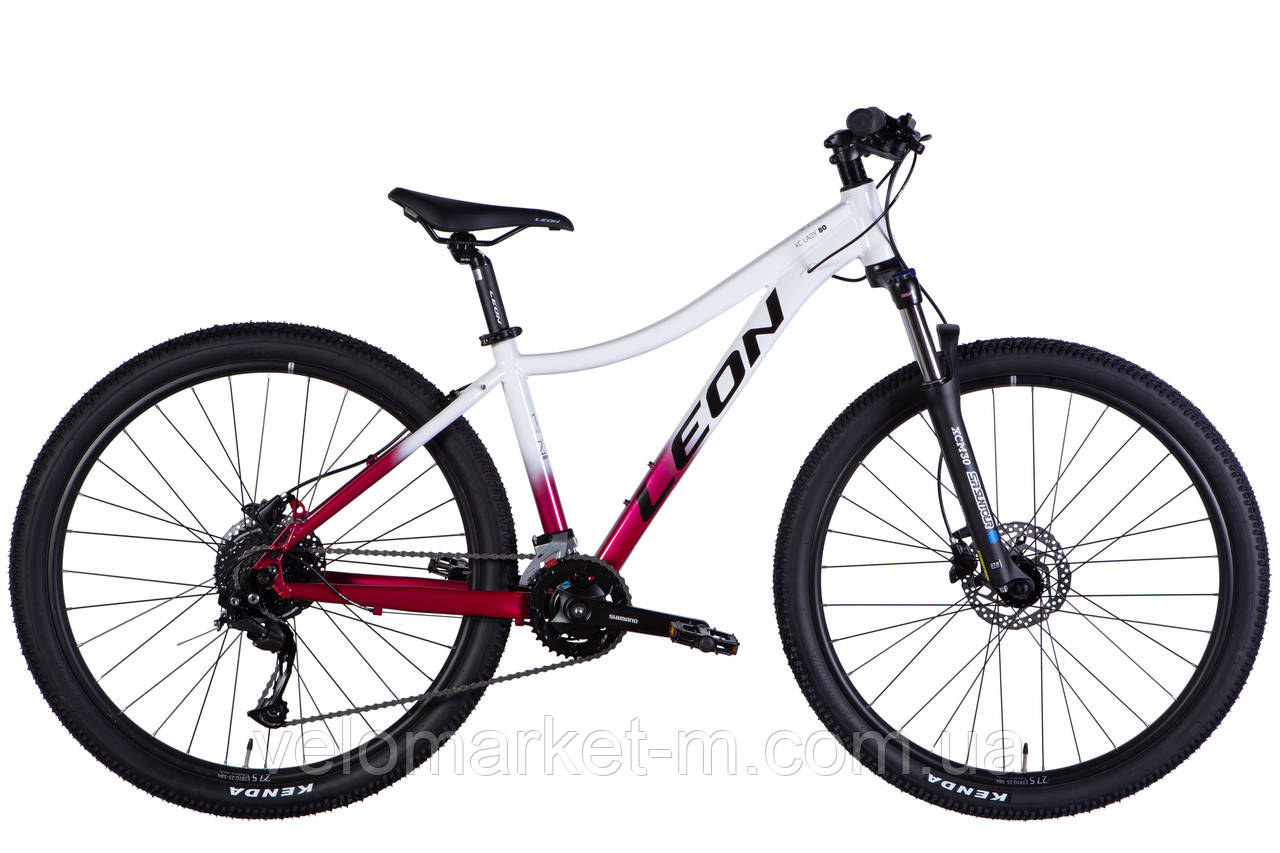 Велосипед AL 27,5" Leon XC LADY 80 HDD рама-16" білий з малиновим 2025, фото 1