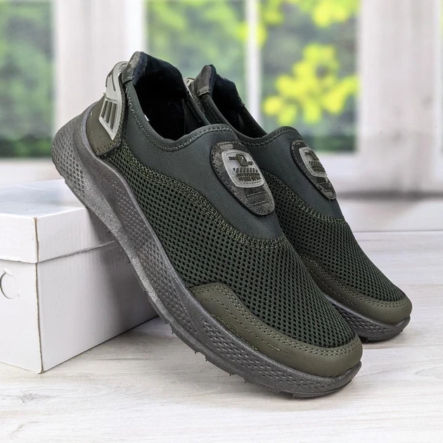 Кросівки чоловічі Dago Style літні сітка кольору хакі, фото 1