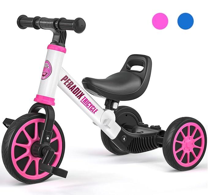Біговел дитячий триколісний велосипед Peradix 3в1 для дітей 1-3 років, триколісний велосипед для малюків зі знімними педалями, фото 1