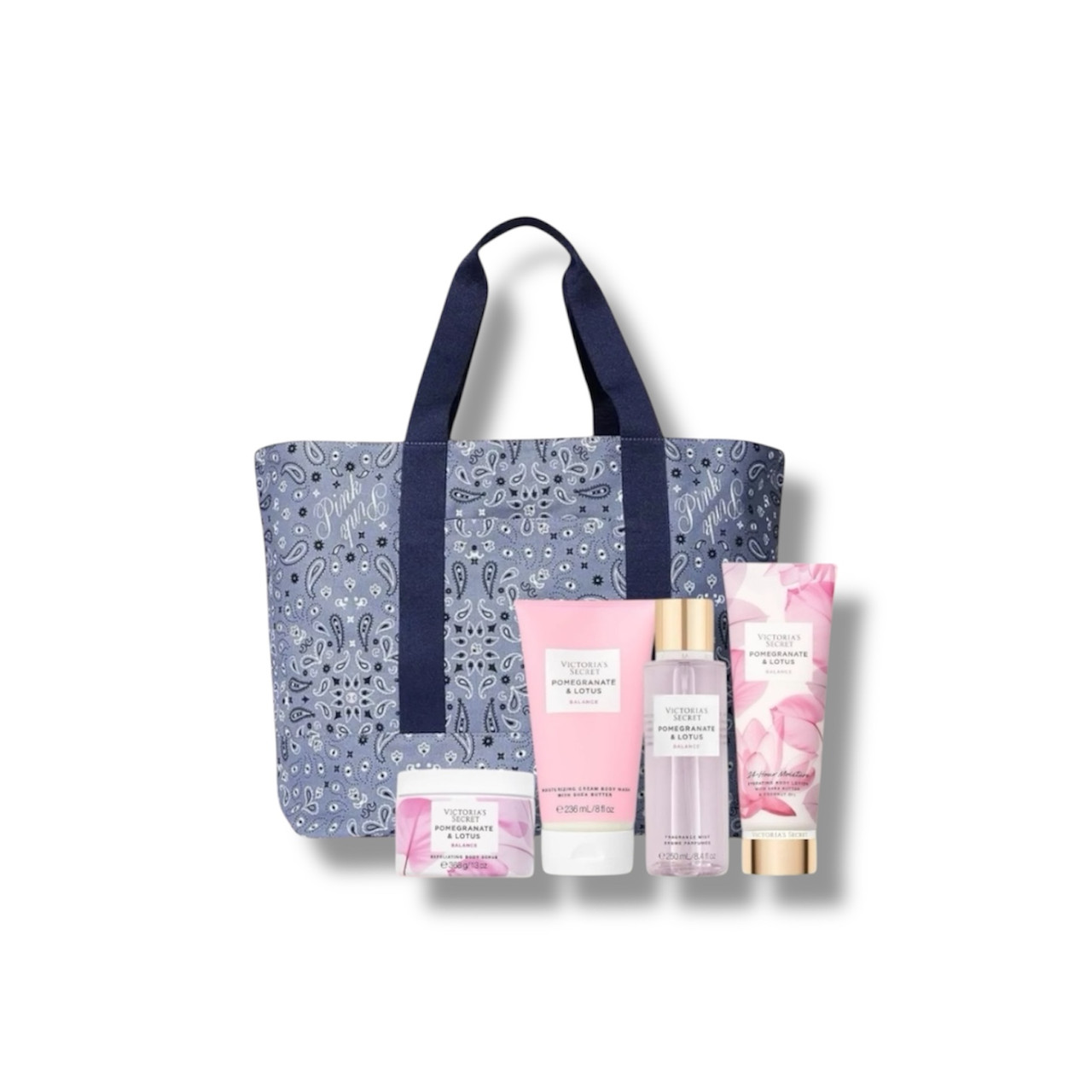 Подарунковий Набір косметики для тіла Victoria's Secret Pomegranate & Lotus Гранат и Лотос в сумці