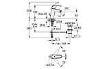 Змішувач для умивальника M-Size Eurosmart (23322001), Grohe, фото 2