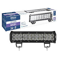 Фара світлодіодна Brevia 10-30V, 72W (24x3W), 6000Lm, CREE, FLOOD