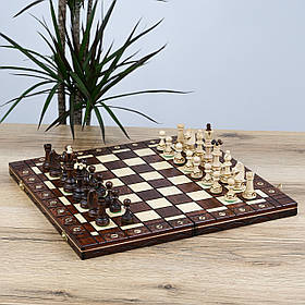 Елітні подарункові шахи "Сенатор" ручної роботи 420*420 мм | Подарунок директору