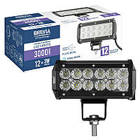 Фара світлодіодна Brevia 10-30V, 36W (12x3W), 3000Lm, CREE, FLOOD