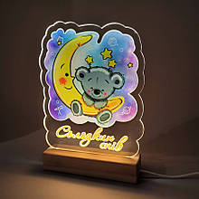 Дитячий LED нічник, нічник для дітей з малюнком, світлодіодний нічник для дітей, нічник з акумулятором