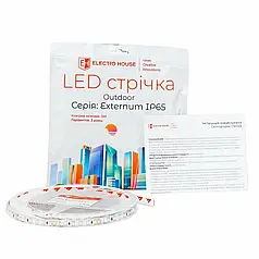 LED стрічка ElectroHouse Externum IP65 SMD5050 50шт/м 12W/м 24V RGB EH-STR1IP65