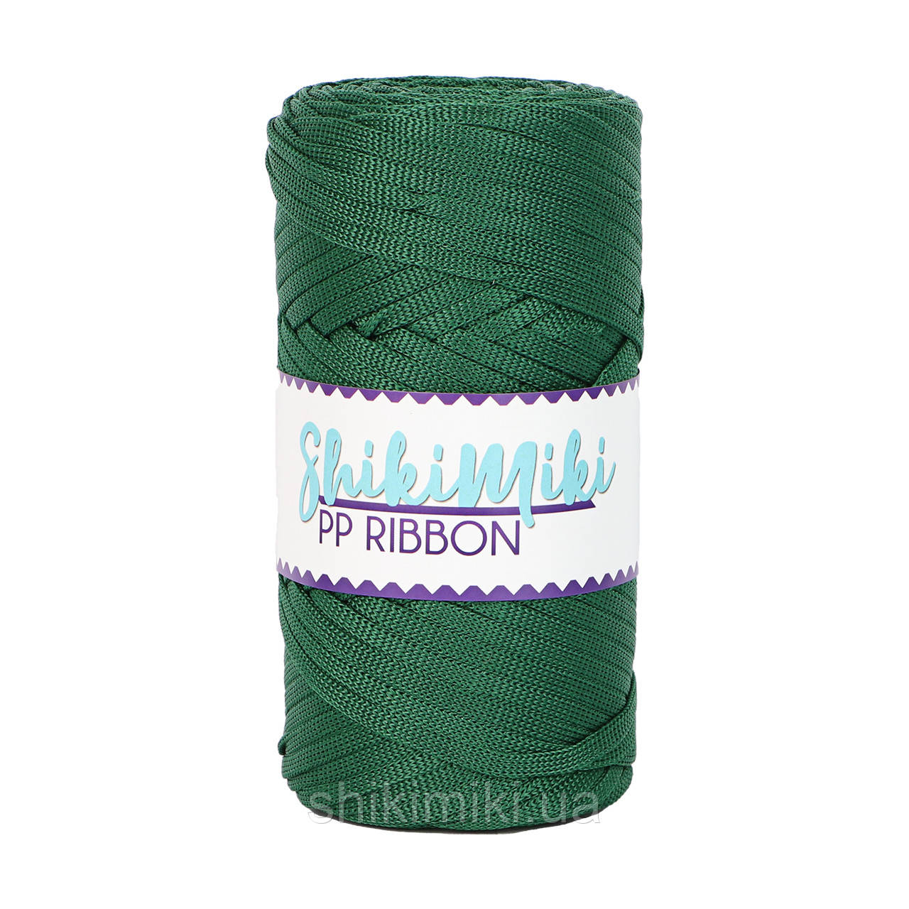 Плоский трикотажний шнур PP Ribbon, колір Темний смарагд, фото 1