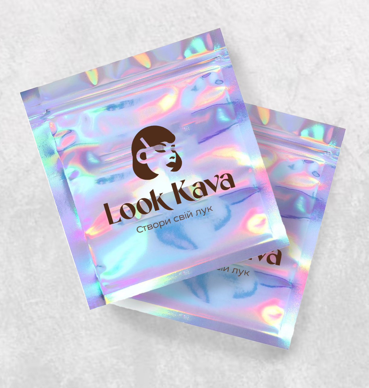 Голографічний Зіп-пакет 20х25 см 100 мкм з логотипом оптом для вашої успішної реклами, фото 1