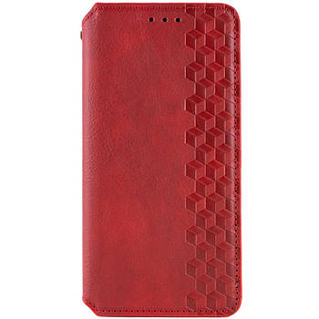 Шкіряний чохол-книжка GETMAN Cubic для Oppo A78 4G Червоний