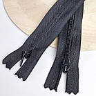 Потаємна блискавка 80 см на щільній основі колір чорний