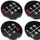 УНІВЕРСАЛЬНА ручка КПП ЧОРНА ШКІРА + ХРОМ + ЧЕРВОНА НИТКА + НАБІР ЕМБЛЕМ 5 І 6 ШВИДКОСТІ, фото 9