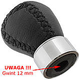 Mazda 3 BK 03-08 Ручка КПП ЧОРНА ШКІРА 5 ШВИДКІСТЕЙ 12ММ, фото 10