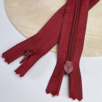 Потаємна блискавка 50 см на щільній основі колір бордовий
