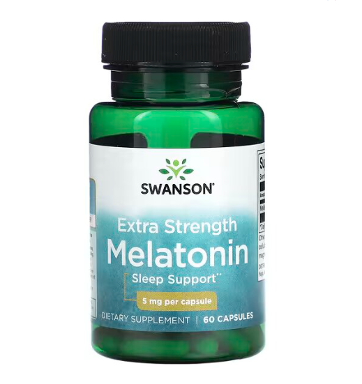 Мелатонін підвищеної сили дії Melatonin Swanson 5 мг 60 капсул