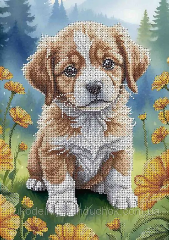 Схема для вишивання бісером ТМ Acorns Цуценя А4-К-1519, фото 1