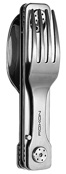 Набір столових приборів Roxon C1 3 in1 (ложка, виделка, ніж), сірий