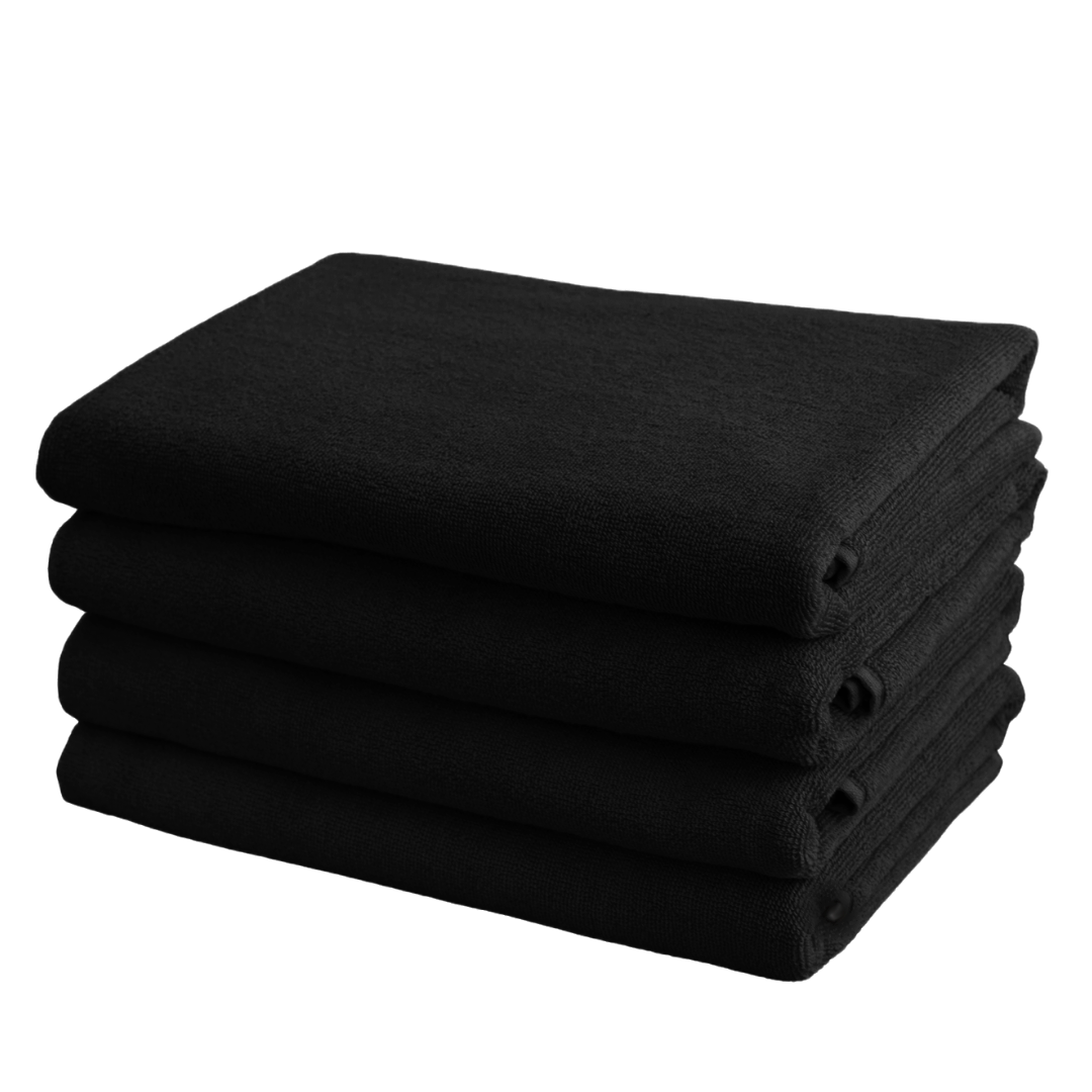 Рушник махровий 70*140 Barber-Spa Black 400 грм/м2 20/2