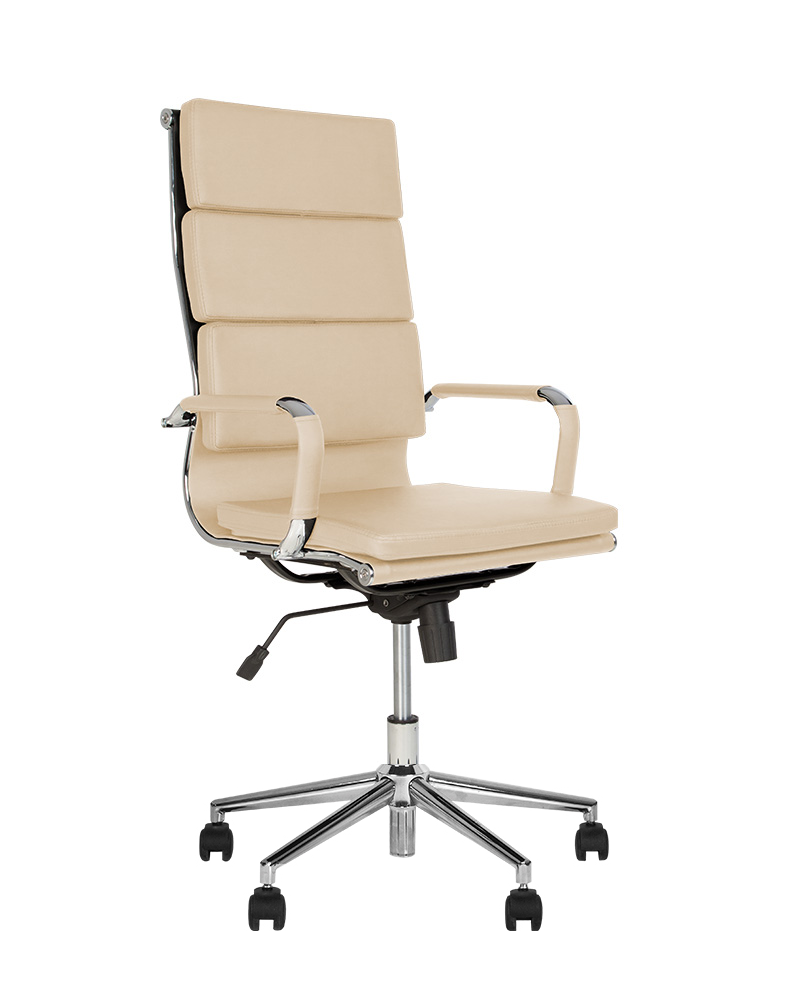 Крісло офісне Slim HB FX tilt CHR64 eco-07 бежева (Новий Стиль ТМ)