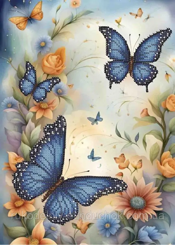 Схема для вишивання бісером ТМ Acorns Метелики А4-К-1490, фото 1