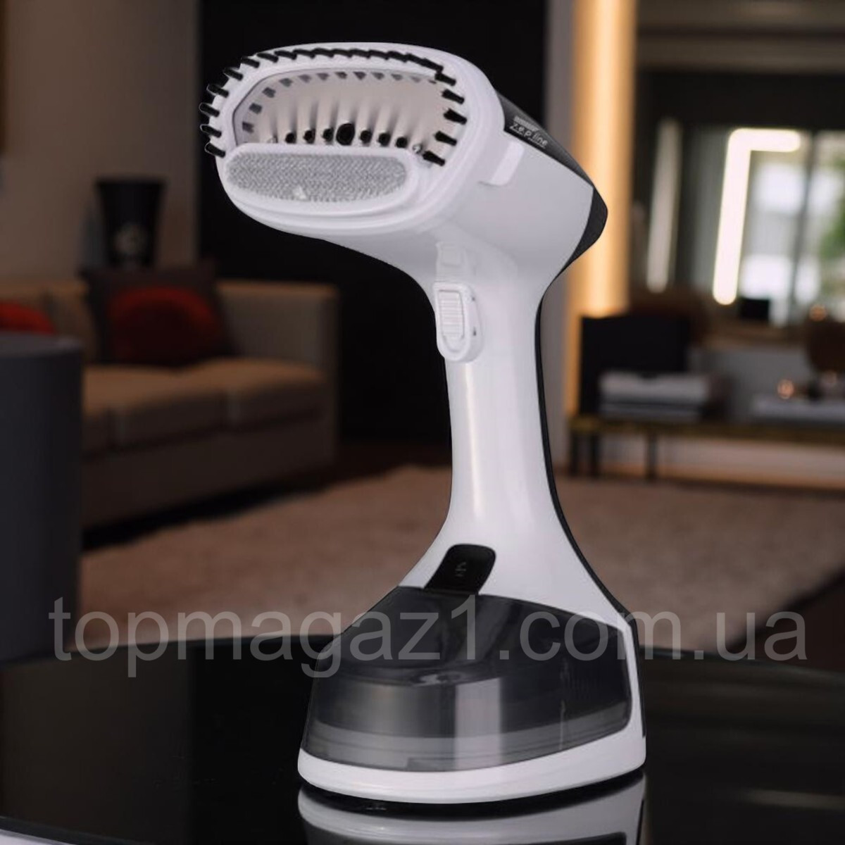 Відпарювач парогенератор Zepline 2500 Вт зі знімним резервуаром 0.3 л і щіткою для ворсу, фото 1