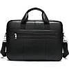 Шкіряна чоловіча сумка для ноутбука і документів чорна Tiding Bag 143412, фото 8