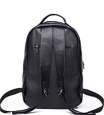 Міський чоловічий рюкзак шкіряний чорний Tiding Bag B2-03555A, фото 3