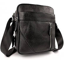 Чоловіча шкіряна сумка через плече Tiding Bag M38-10131A чорна, фото 3