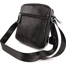 Чоловіча шкіряна сумка через плече Tiding Bag M38-10131A чорна, фото 6