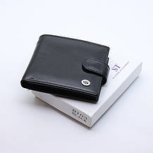 Стильне шкіряне портмоне ST Leather В 103 Чорний, фото 3