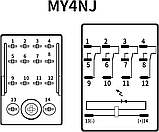 Реле MY4N-J JYIO AC220V з колодкою, фото 6