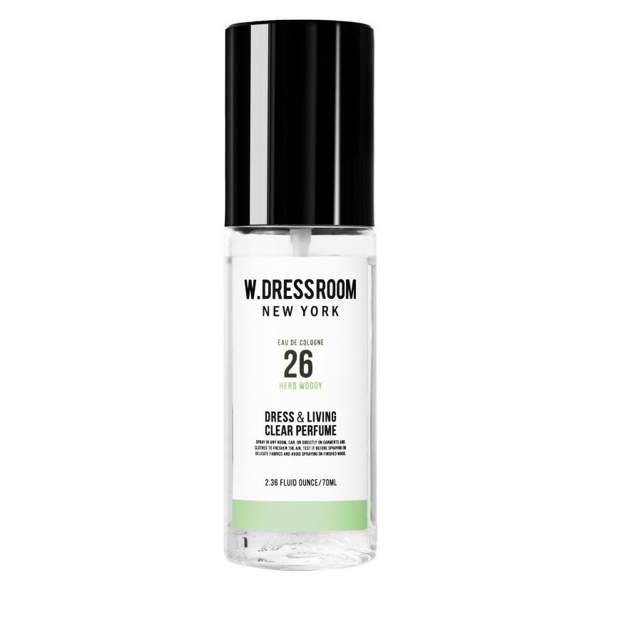 Парфумований спрей для одягу та дому W.Dressroom Dress & Living Clear Perfume No.26 Herb Woody 70 мл.