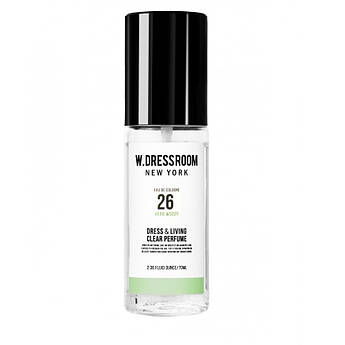 Парфумований спрей для одягу та дому W.Dressroom Dress & Living Clear Perfume No.26 Herb Woody 70 мл.