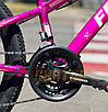 Велосипед підлітковий спортивний гірський 24" Corso Fenix FX-24634 рожевий на зріст 120-135 см, фото 7