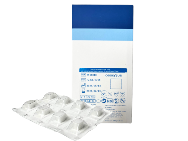 Губка гемостатична Osseous, стоматологічна, желатинова 10x10x10 мм, 1 уп., фото 1