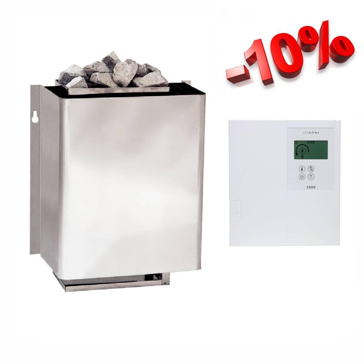 Електрична кам'янка для сауни Lang W25 5 кВт з виносним пультом Fasel 1000, фото 1