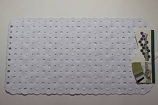 Антиковзький килимок у ванну на присосках 69*37 см Circle 1806/white, фото 4