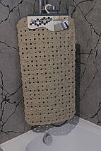 Антиковзький килимок у ванну на присосках 69*37 см Circle 1806/beige, фото 4