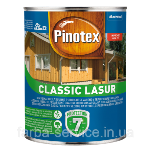 Ґрунтовка деревозахисна Pinotex Classic Lasur Червоне дерево 3 л, фото 1