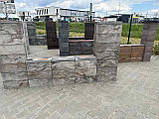Блоки бетонні для паркану Онікс, фото 4