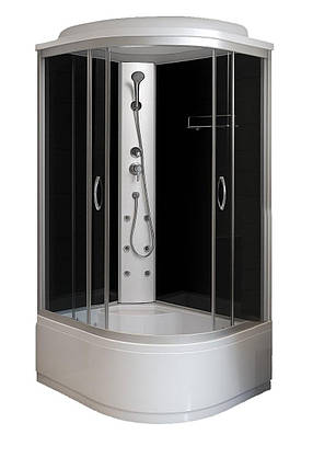 Душовий бокс KO&PO 218G (L) 120х80х215 см з глибоким піддоном ліва асиметрична тоноване скло, фото 1