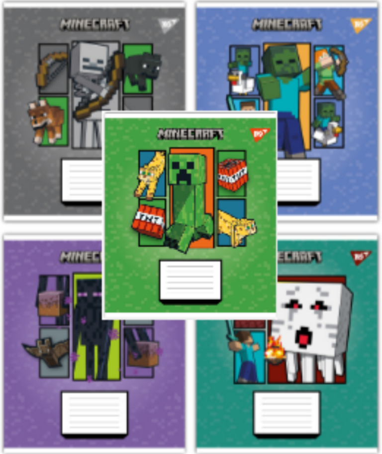 Зошити шкільні 12 арк. клітинка YES "Minecraft" 767570, фото 1