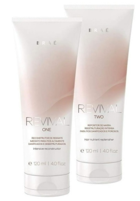 Brae Revival Reconstruction Treatment Professional Set: Step 1 & 2 Набір для відновлення пошкодженого волосся: етапи 1 та 2, 2×120, фото 1