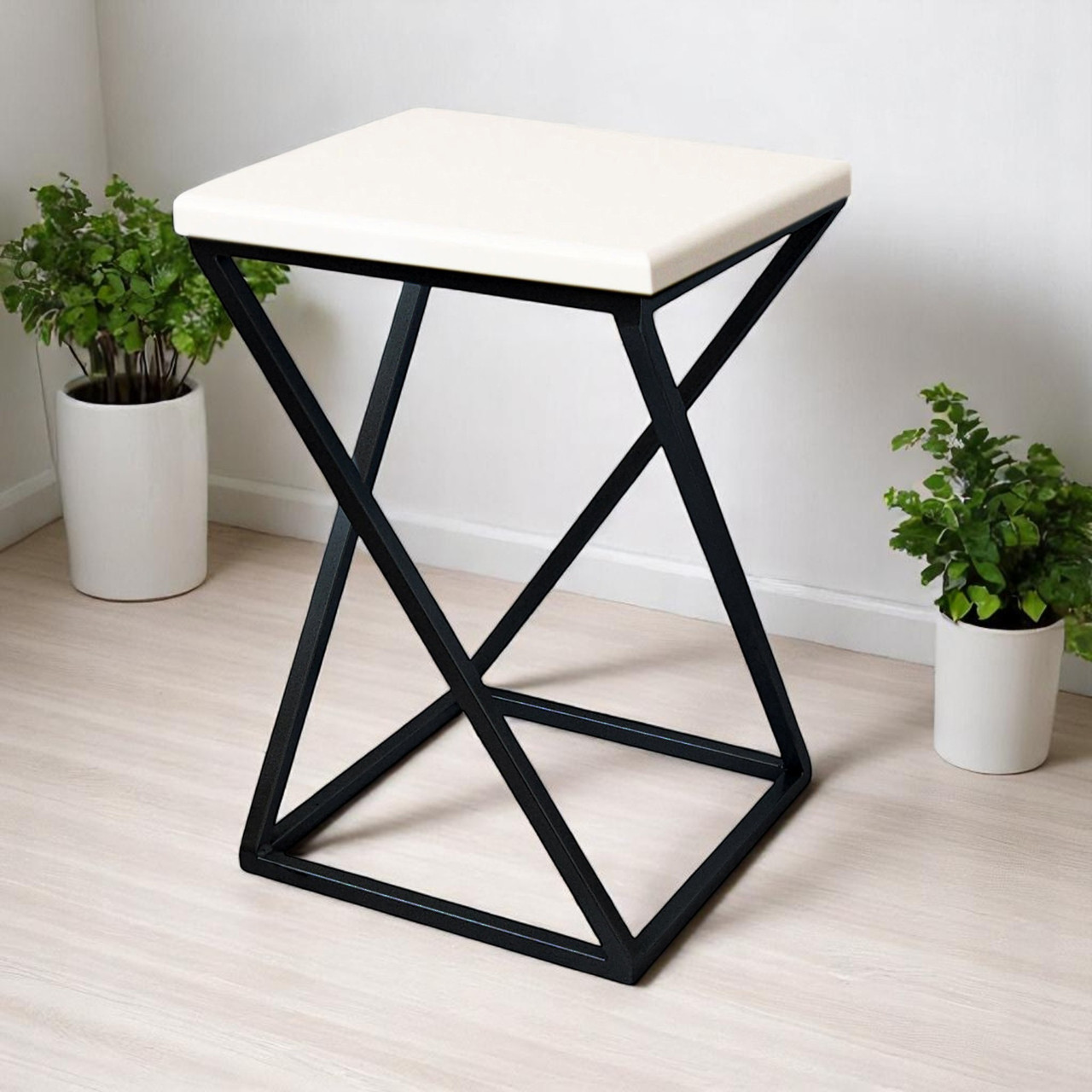 Підставка під квіти на один вазон чорний/білий Marble, фото 1